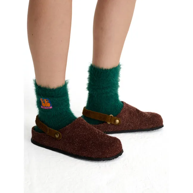 Chaussettes Tag Furry | Vert forêt