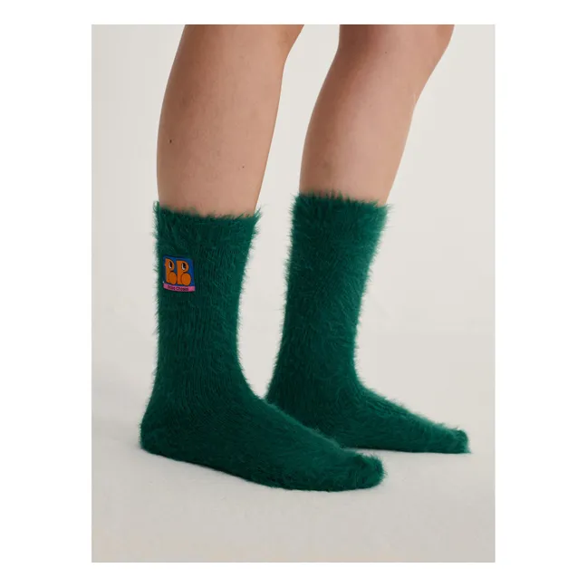 Chaussettes Tag Furry | Vert forêt