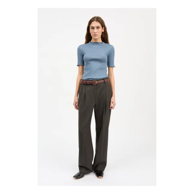 T-shirt Edie Coton Bio | Bleu gris