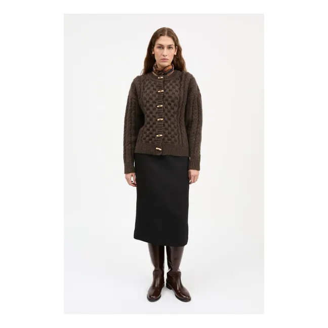 Cardigan Lennox Laine | Marron foncé