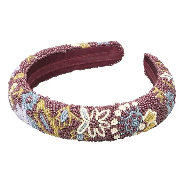 Serre-tête Perles Fiora Midi | Marron