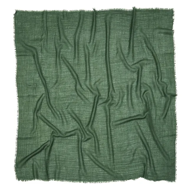 Foulard Triangle Mill Laine | Vert sapin