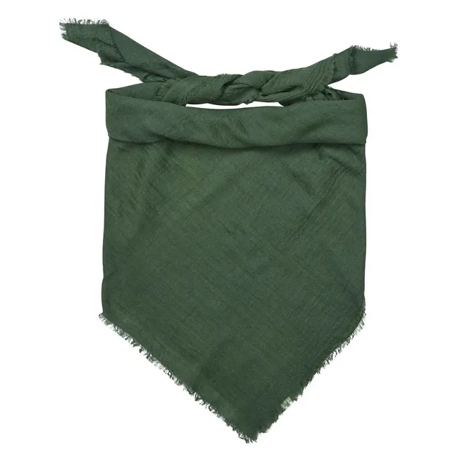 Foulard Triangle Mill Laine | Vert sapin
