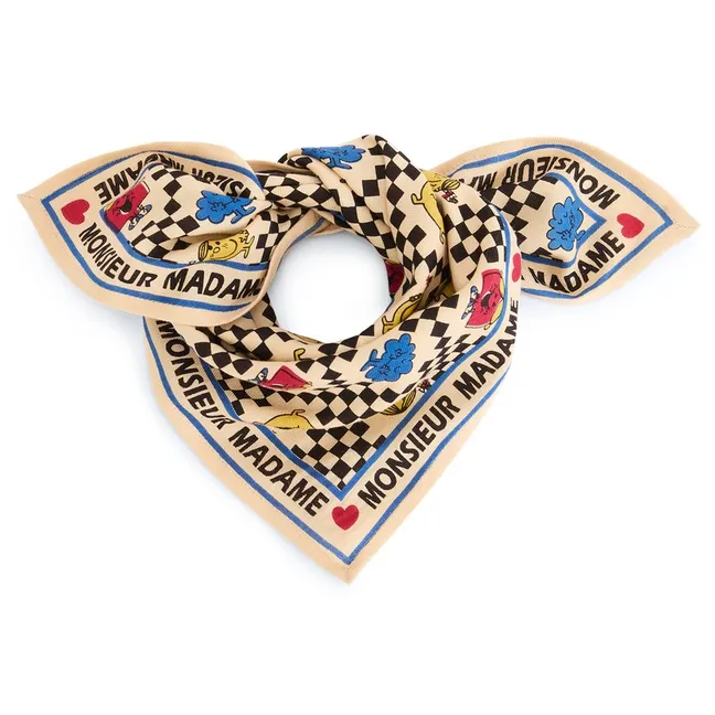 Petit Foulard Manika - Apaches x Monsieur Madame | Ecru