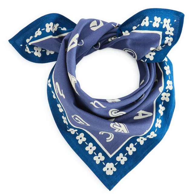 Petit Foulard Manika Alphabet | Bleu