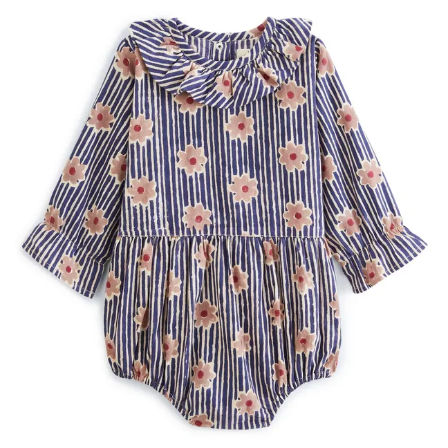 Barboteuse Banna Rayée | Bleu marine