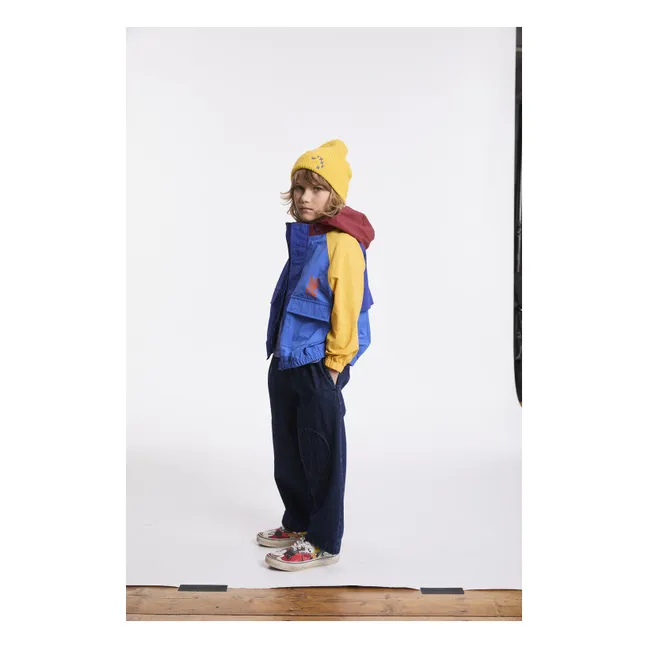 Colorblock windproof jacket | Blue