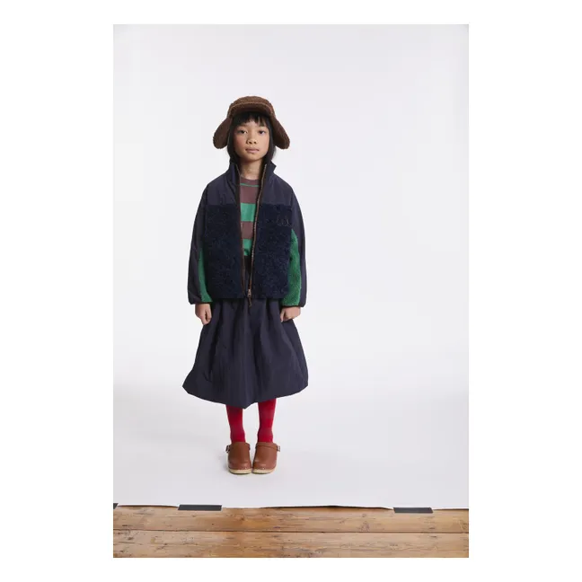 Sherpa-style jacket | Navy blue