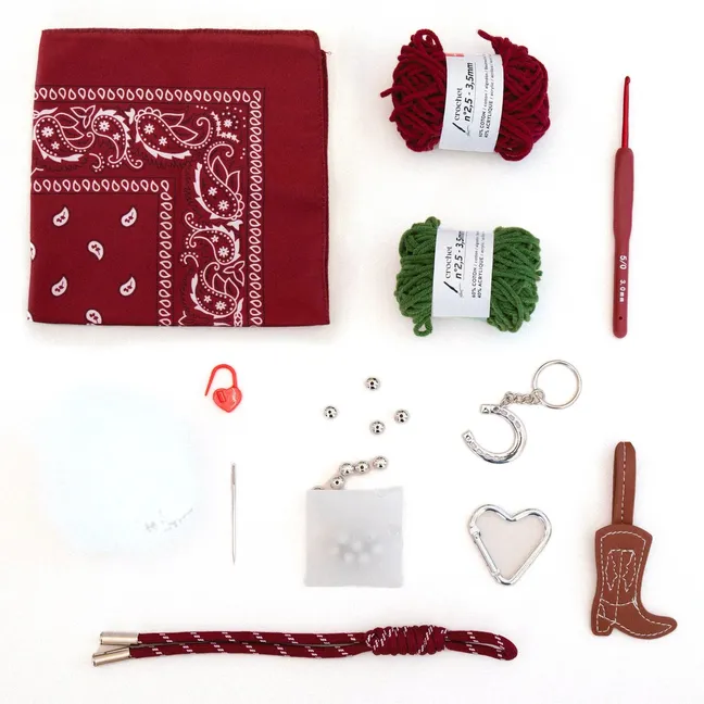 Kit de charms en crochet - Cherry Cowboy