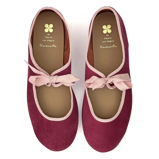 Ballerines Orsay Daim | Grenat