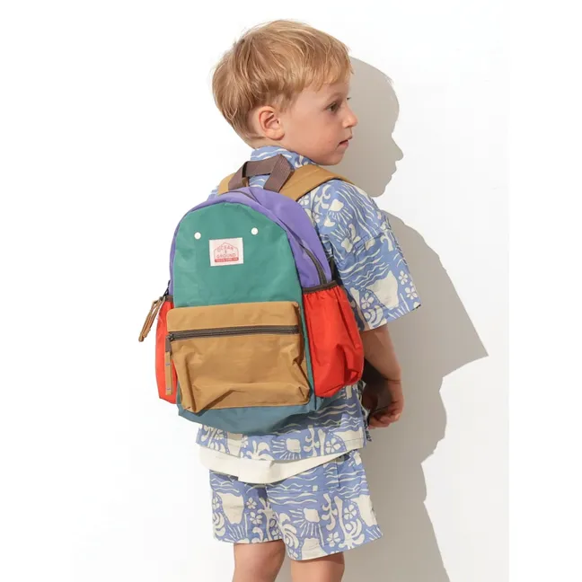 Sac à Dos Color Block Multi | Vert émeraude