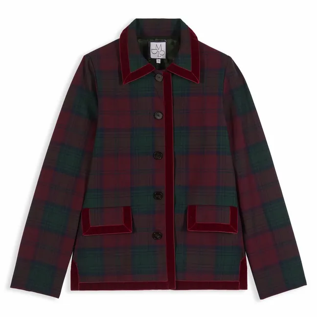 Veste Carreaux Jude | Bordeaux