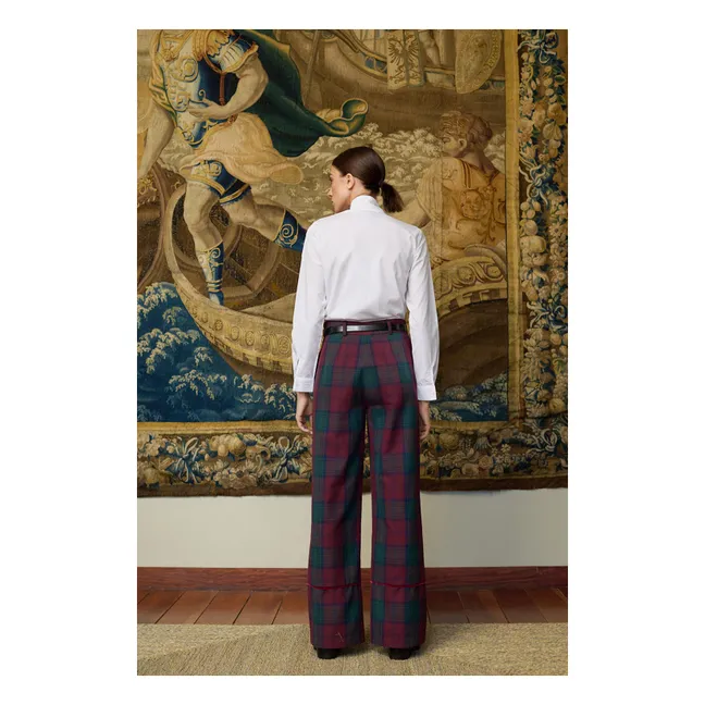 Pantalon Carreaux Romeo | Bordeaux