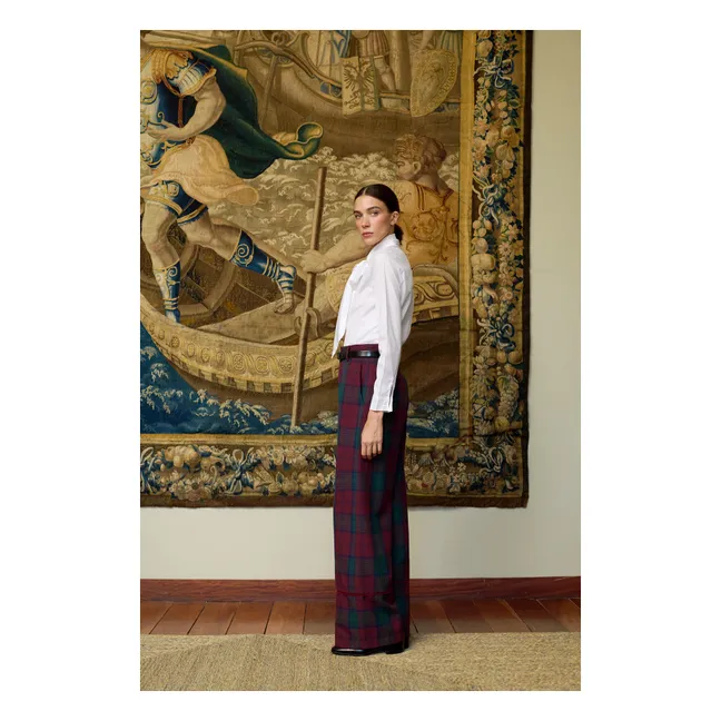 Pantalon Carreaux Romeo | Bordeaux