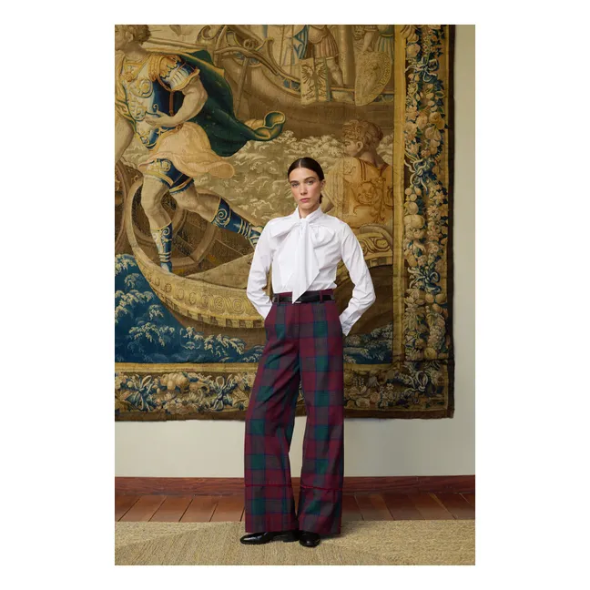 Pantalon Carreaux Romeo | Bordeaux