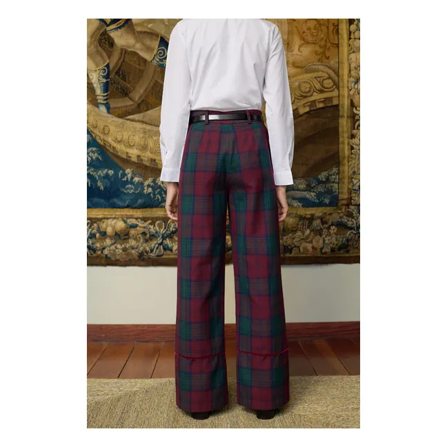 Pantalon Carreaux Romeo | Bordeaux
