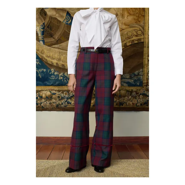 Pantalon Carreaux Romeo | Bordeaux