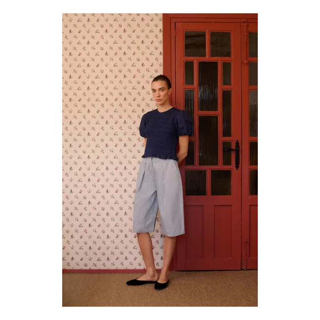 Bermuda Spencer Coton | Bleu
