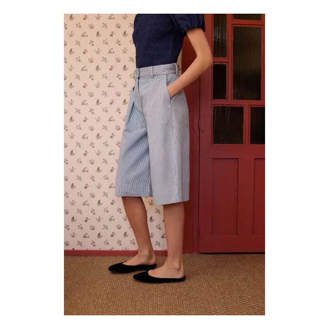 Bermuda Spencer Coton | Bleu