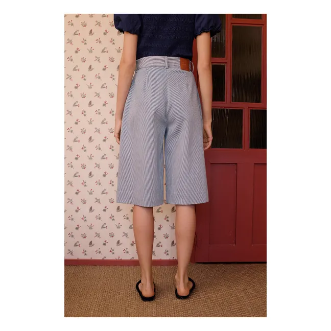 Bermuda Spencer Coton | Bleu