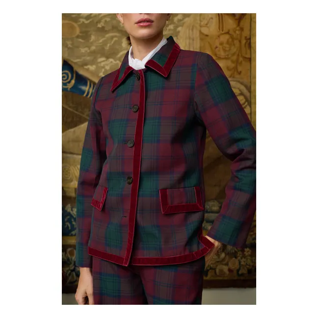 Veste Carreaux Jude | Bordeaux