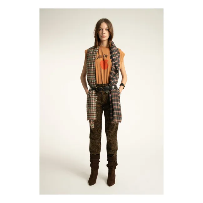 Top Joana Coton Flamé | Marron