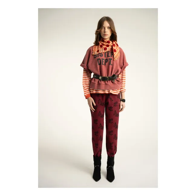 Sweat Violette Coton Bio | Bordeaux