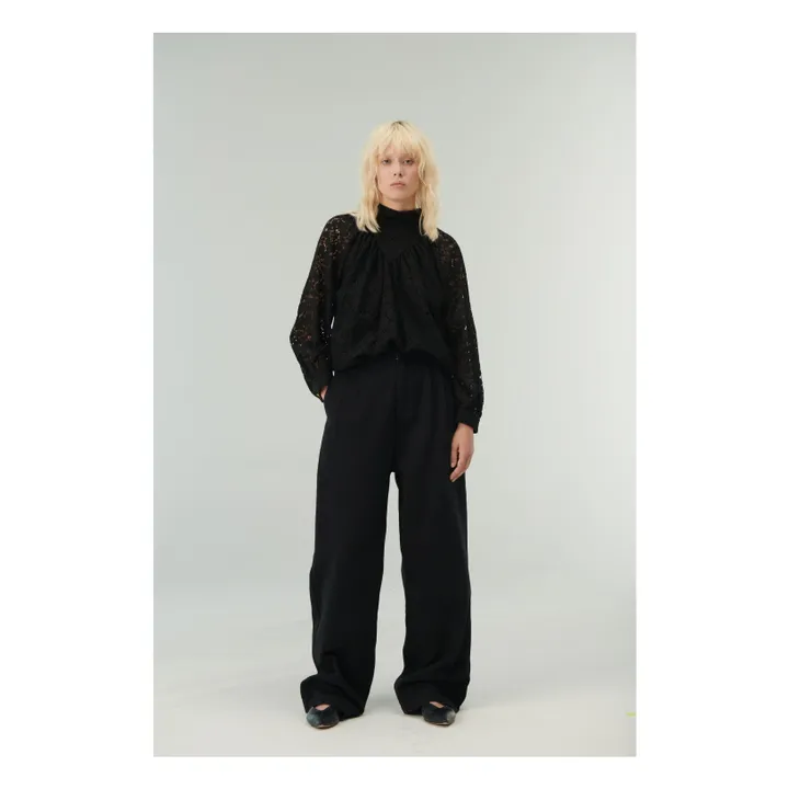 Blouse Curtis Soie | Noir- Image produit n°4