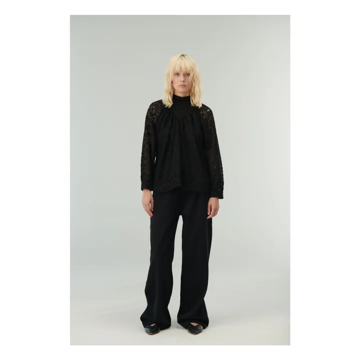 Blouse Curtis Soie | Noir- Image produit n°2