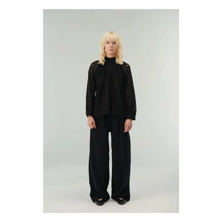 Blouse Curtis Soie | Noir- Image produit n°1