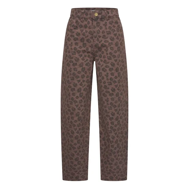 Pantalon Léopard Lew Coton Bio | Marron