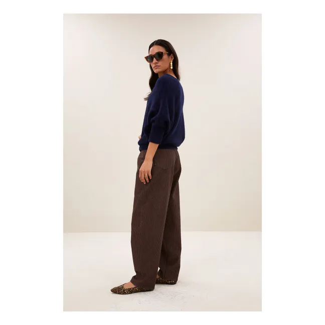 Pantalon Lew Coton Bio | Marron