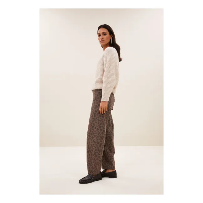 Pantalon Léopard Lew Coton Bio | Marron