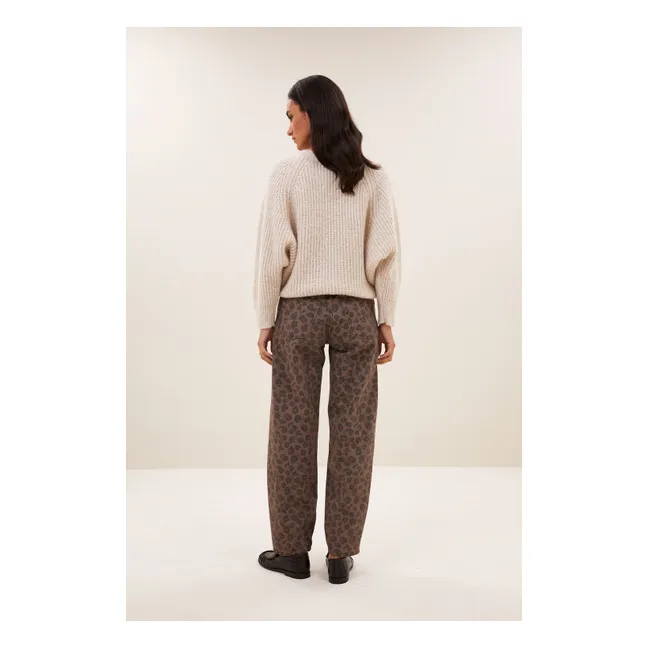 Pantalon Léopard Lew Coton Bio | Marron