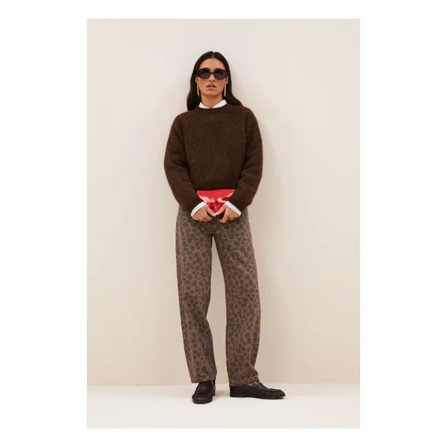 Pantalon Léopard Lew Coton Bio | Marron
