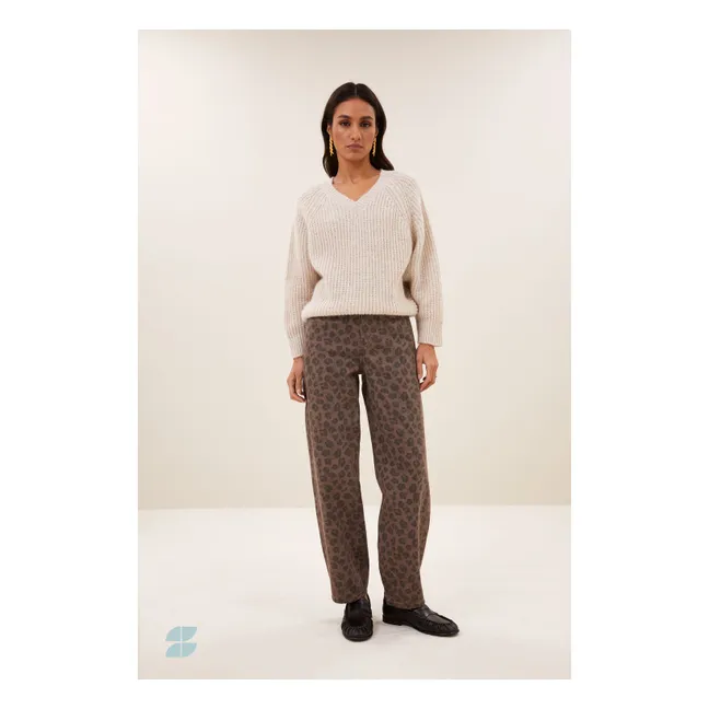 Pantalon Léopard Lew Coton Bio | Marron