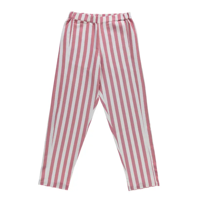 Pantalon Rayures Cerise | Rouge