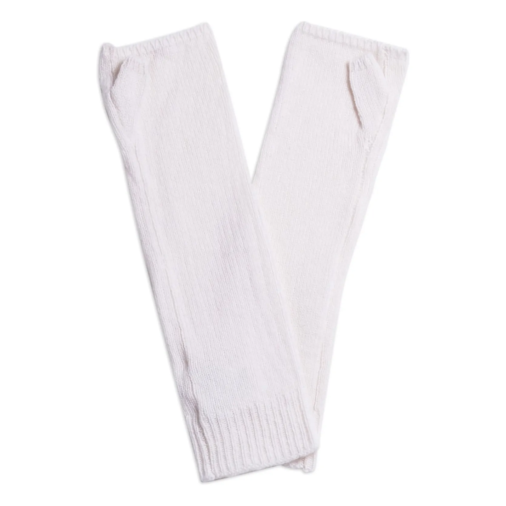 Kujten White Sochi Cashmere Mittens