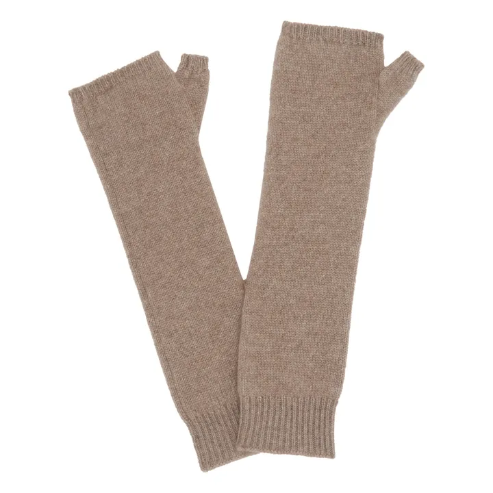 Sochi Cashmere mittens | Taupe brown- Product image n°0