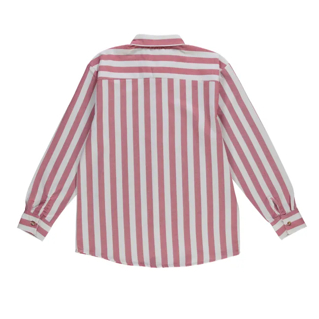 Chemise Rayures Camelia Gaze Coton | Rouge
