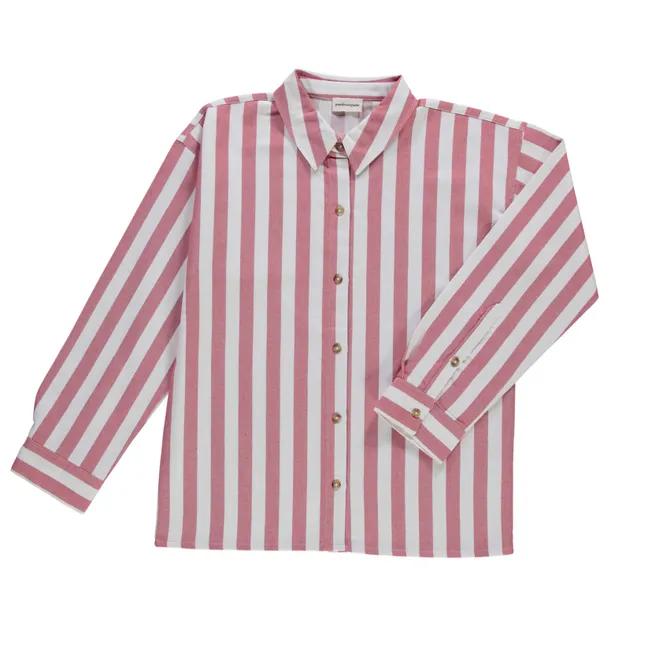 Chemise Rayures Camelia Gaze Coton | Rouge