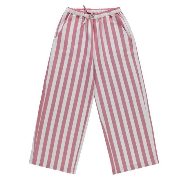 Pantalon Rayures Cerise | Rouge