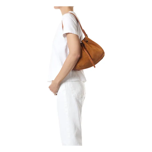 Sac Andy Croute Velours | Caramel