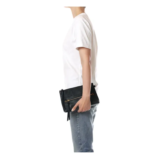 Sac Lucky Clutch Buffle | Noir