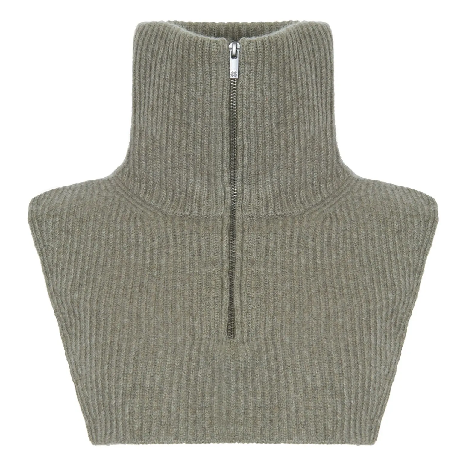Kujten Unisex Marled Khaki Terika Cashmere Collar