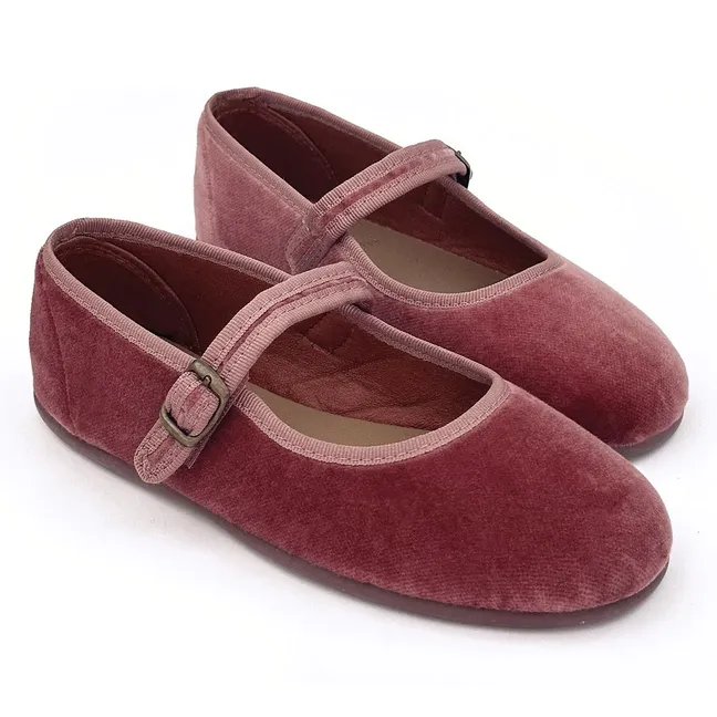 Ballerines Albi Velours | Rose bonbon