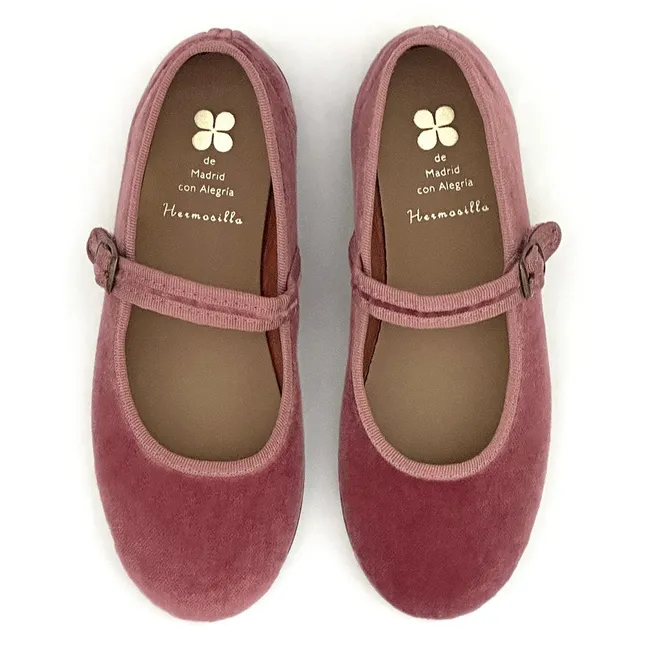 Ballerines Albi Velours | Rose bonbon