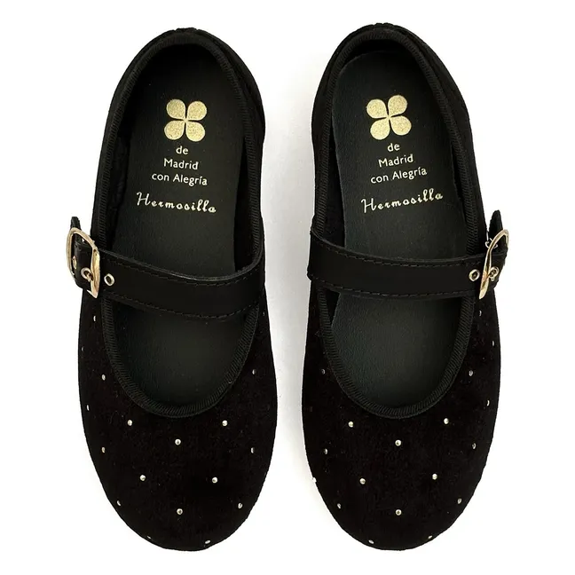 Ballerines Cloutées Palma Velours | Noir