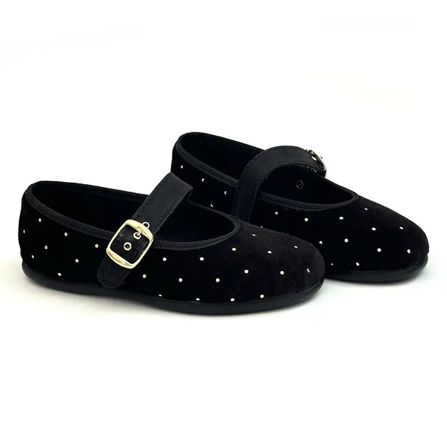 Ballerines Cloutées Palma Velours | Noir