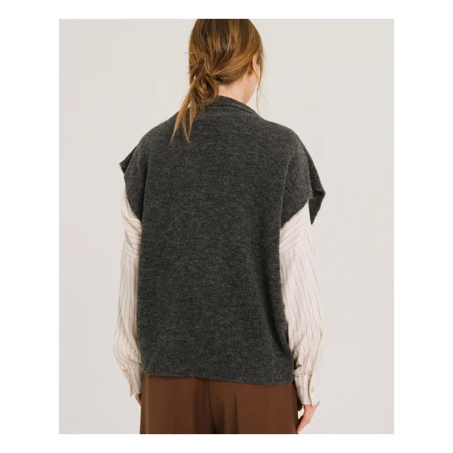 Pull Sans Manches Uxue | Gris anthracite